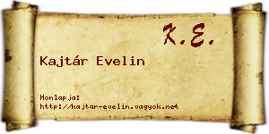 Kajtár Evelin névjegykártya