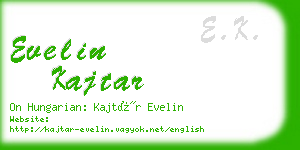 evelin kajtar business card